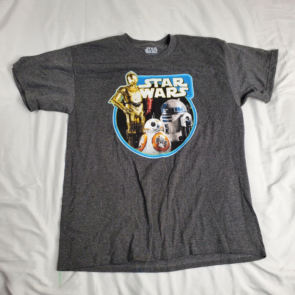 Stars wars mens size large graphic t-shirt grey